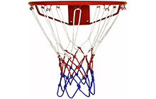 8203-6001 Сетка баскетбольная трехцветная CLIFF, диам. 4 мм